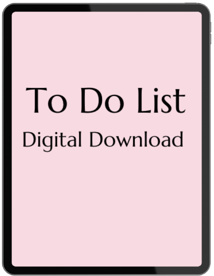 To Do List- Digital Download
